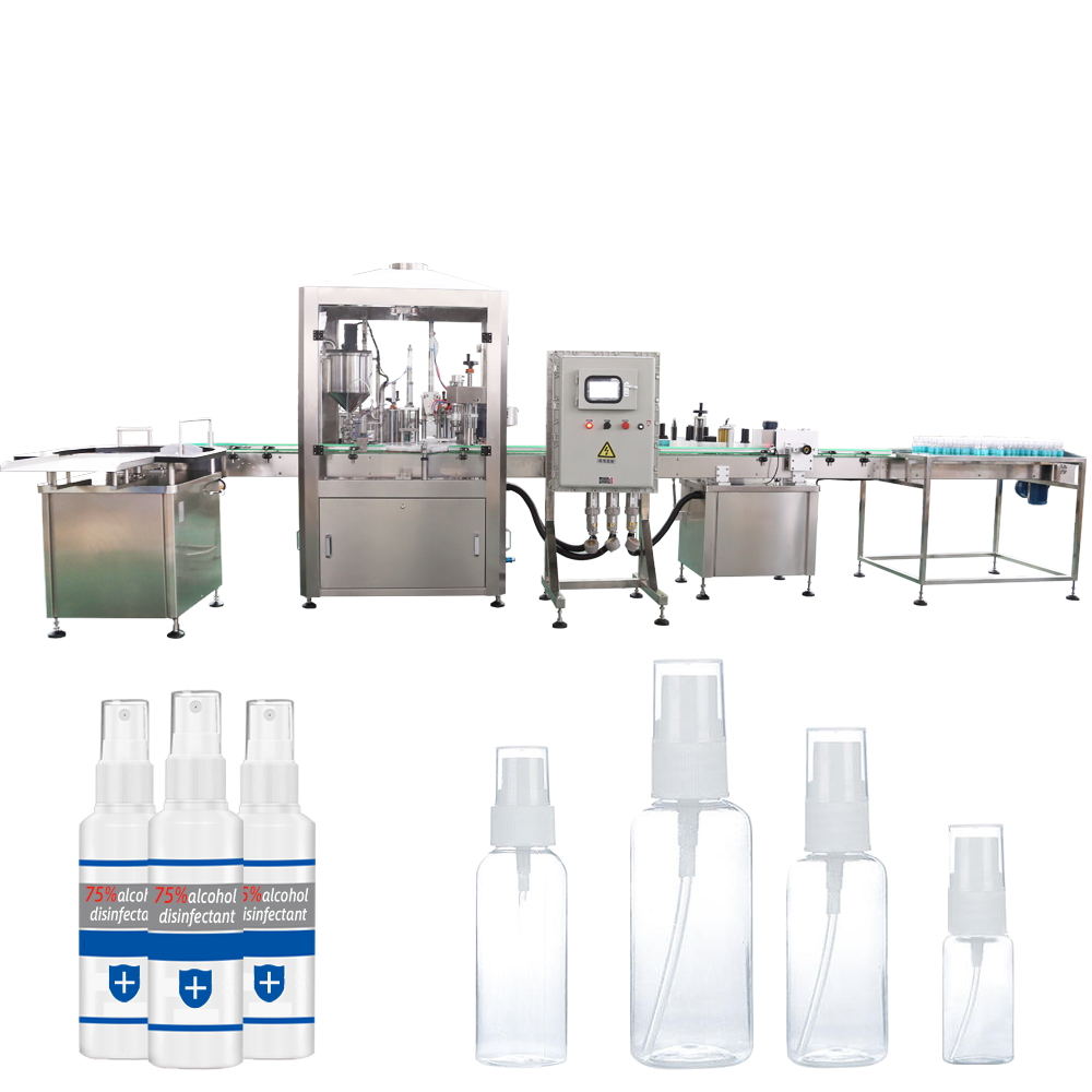 Machine de remplissage de gel liquide de bouteille de jet de verre en plastique automatique de 50 ml Machine de capsulage remplissante de contrôle de PLC